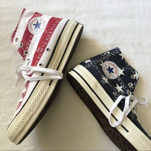 NEW JW Anderson American Flag Grid Unisex Chuck Taylor CONVERSE - Picture 5 of 9